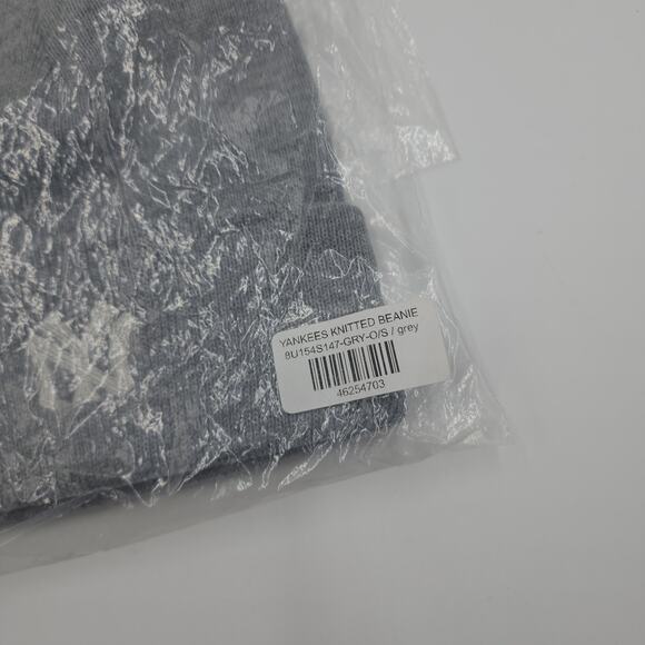 Madhappy Yankees Knitted Beanie in Grey - Picture 3 of 4